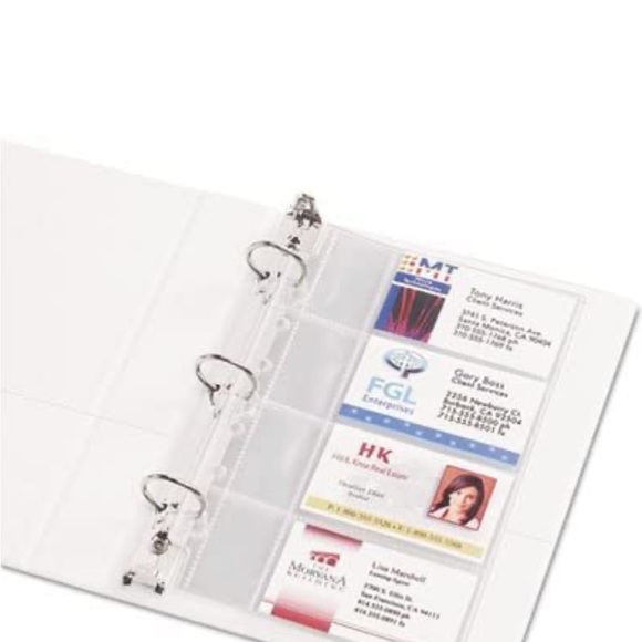 NWT Avery Business Card Binder Pages, 8 Cards/Sheet, 5 Pages/Pack - Picture 5 of 6